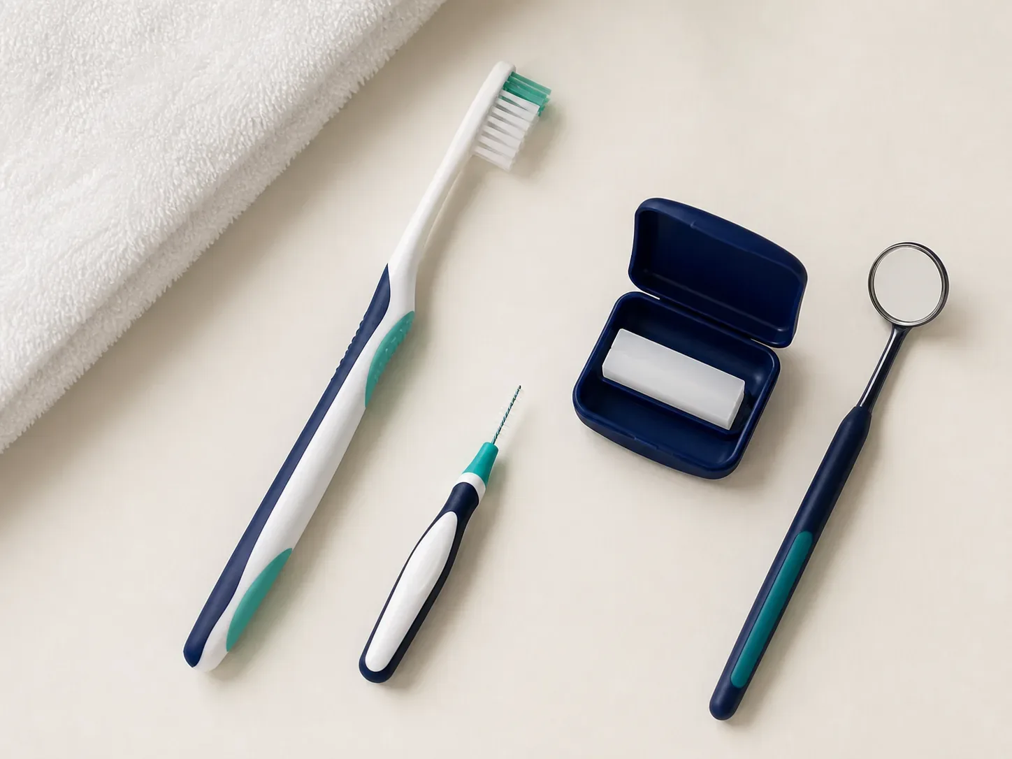 Unbranded illustrative dental-care kit and toothbrush